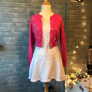 2-piece outfit: ASOS Dress & D&G Jeans cardigan